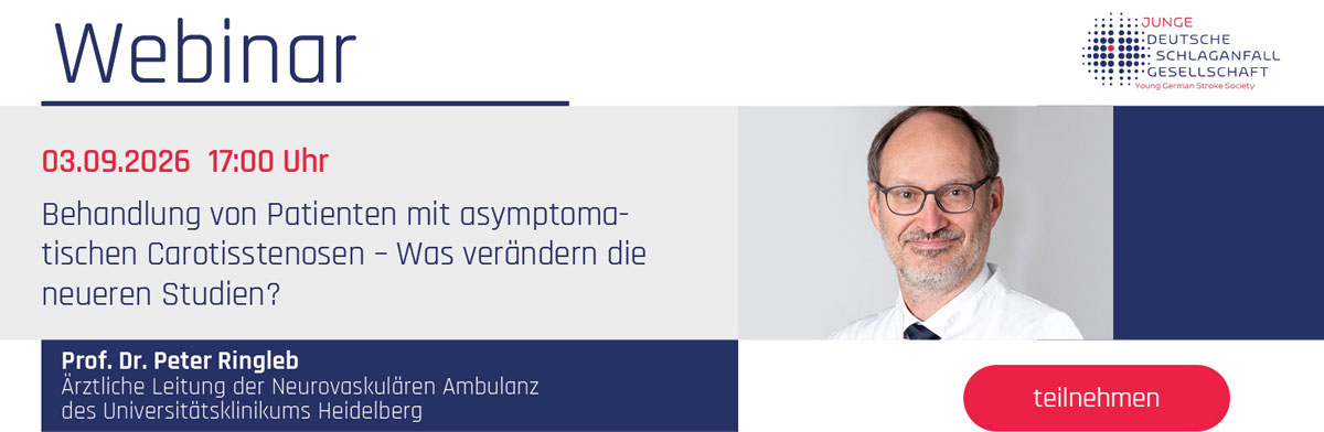 Webinar - Behandlung von Patienten mit asymptomatischen Carotisstenosen - Was verändern die neueren Studien?